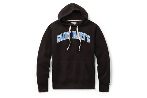 Black Hoodie With Light Blue Saint Mary's Embroidery